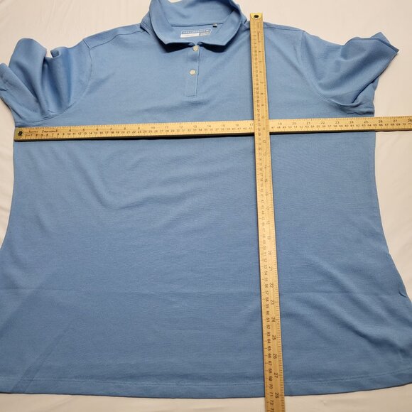 Cutter & Buck CB DryTec Womens Polo Shirt 2X Short Sleeve Moisture Wicking Blue - Picture 11 of 13